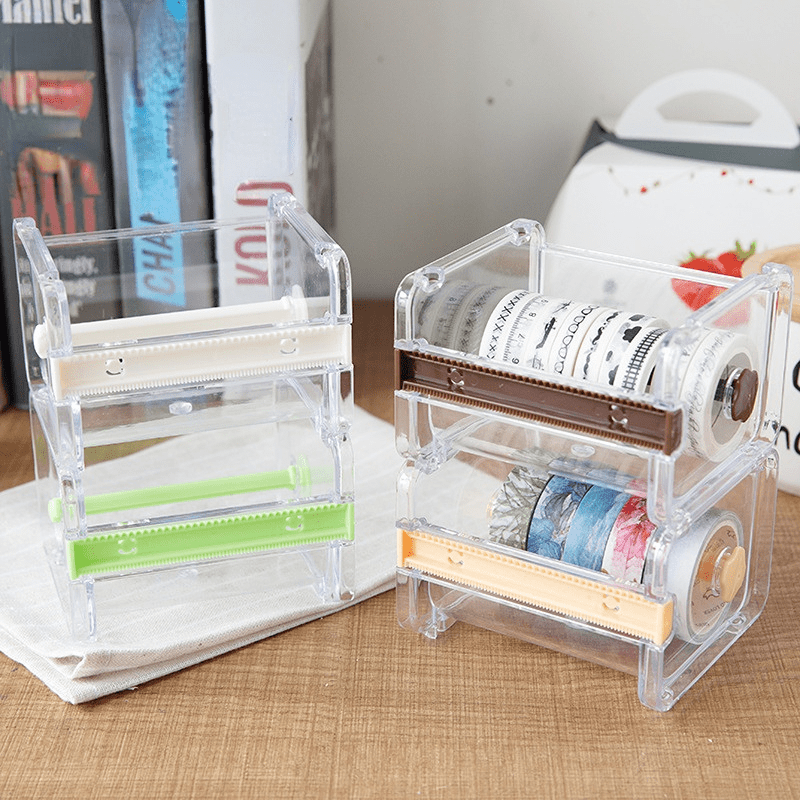 Transparent Washi Tape Holder - Easy Dispensing and Organized