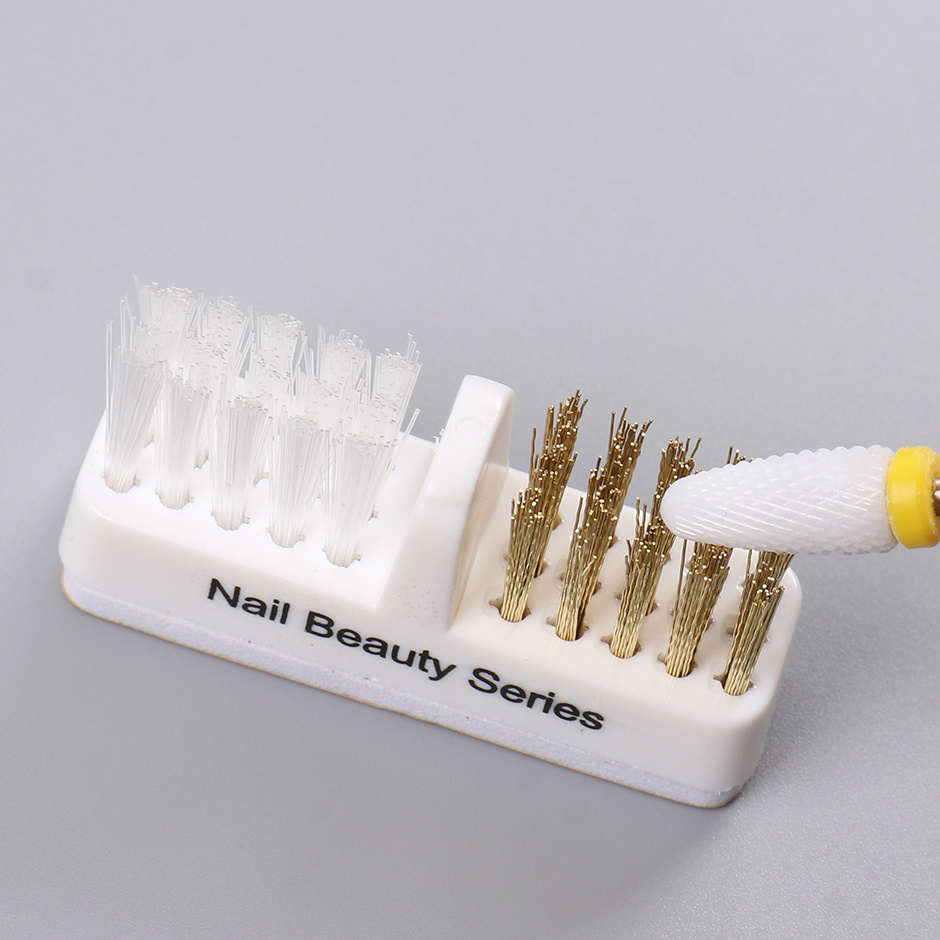 1pc Nail Polisher Head Cleaning Brush Copper Wire Drill Brush Nail