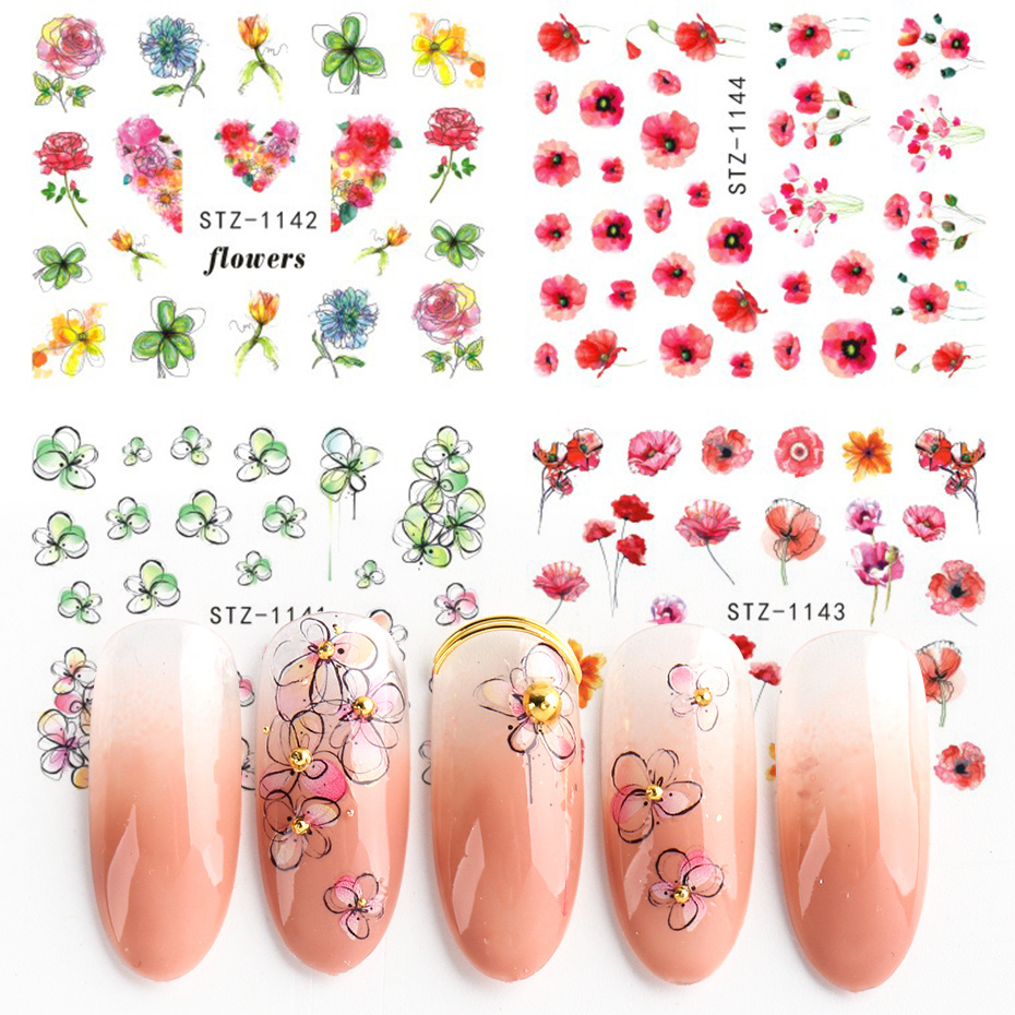 STICKERS ADESIVI FIORI WATER DECALS – Ma-Ke Nail