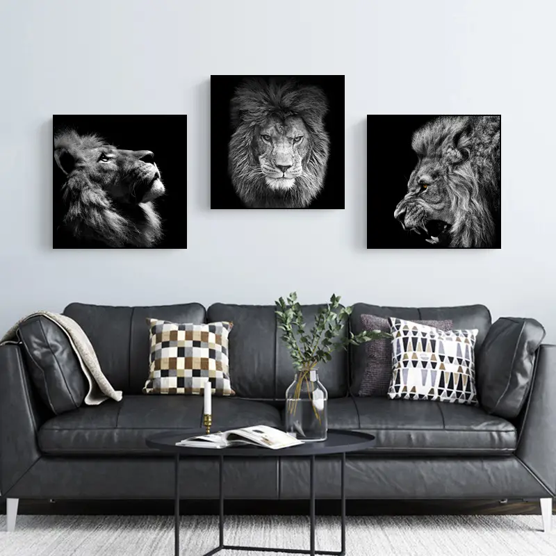 Lion Canvas Painting Vibrant Wall Art