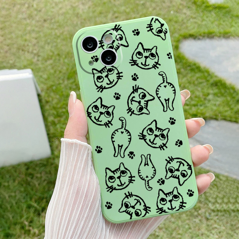 Cow Cat Wants Eat Fish Phone Case Iphone 14 Pro Max/ 14 - Temu Canada