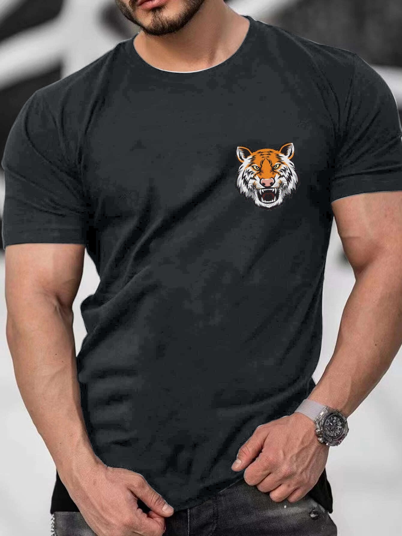 Men Tiger T Shirt - Temu