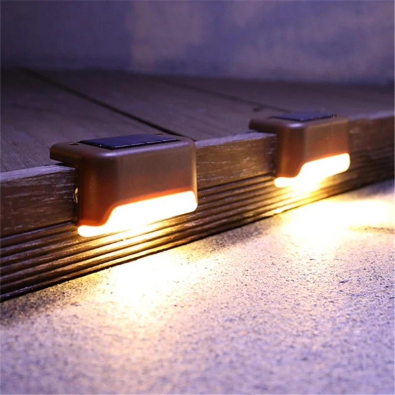 4X Lamparas Luces LED Solares De Pared Para Exterior Jardin Con Sensor  Movimento