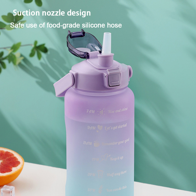 New Large Capacity Sports Water Bottle with Suction Pipe Suitable