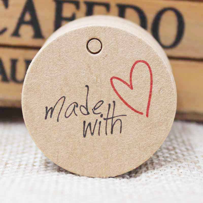 Craft Round Handmade With Love Gift Tags - Buy Gift Tags,Craft Gift  Tags,Handmade With Love Tags Product on