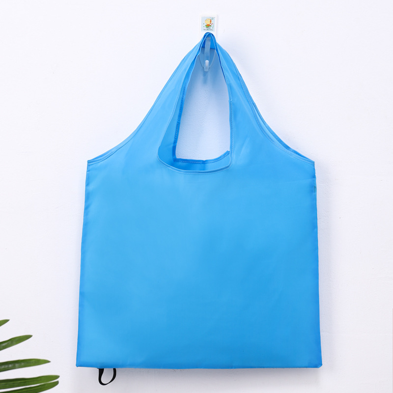 High End Foldable Green Shopping Bag 210T Portable Solid Bag