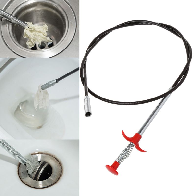 Flexible Sink Claw Cleaning Kitchen Tools Pipeline Dredge Bend Sink Spring  Grips