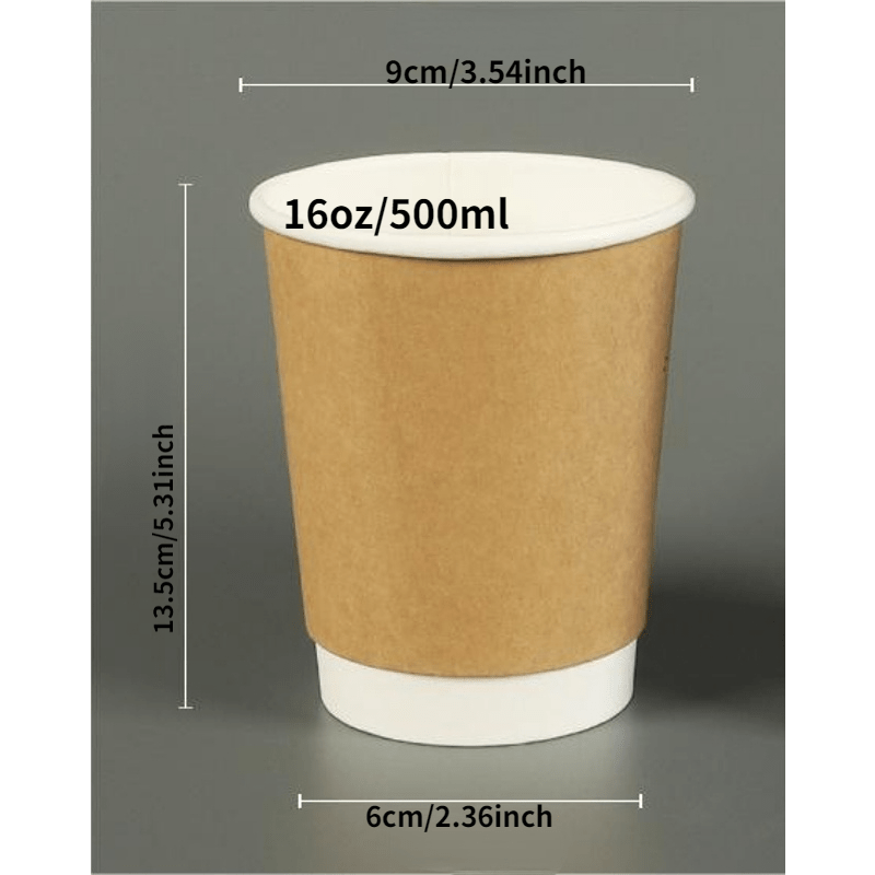 16 oz Hot Beverage Disposable Paper Coffee Cup with Lid and Sleeve