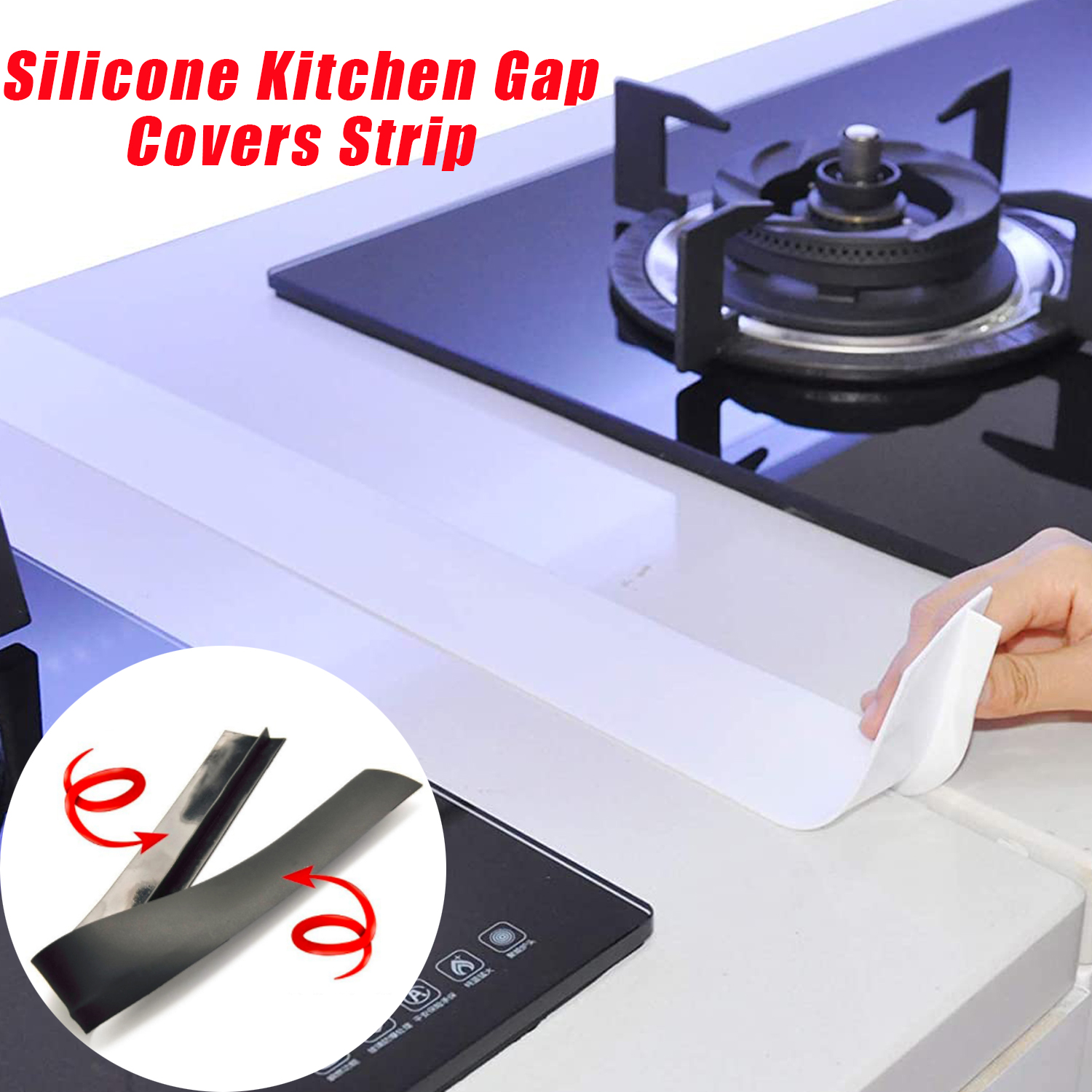 1/2Pcs Kitchen Stove Counter Gap Cover Heat Resistant Mat Oil Dust