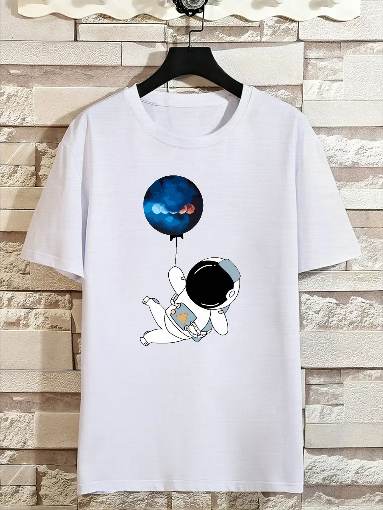 Camiseta Estampado Astronauta Hombre Camisetas Manga Corta - Temu