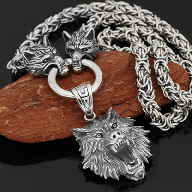 

Collier homme nordique Viking Odin tête de loup pendentif collier bijoux homme bijoux décontractés collier accessoires cadeau