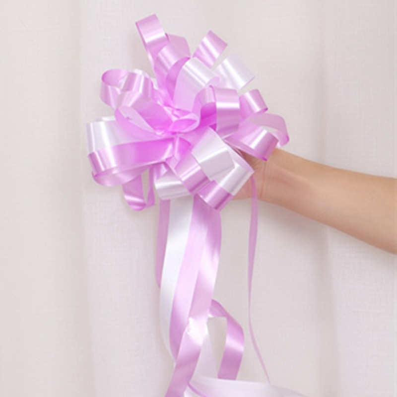 Jumbo 22 Pink Glitter Ribbon Bow Kit DIY For Car Wedding