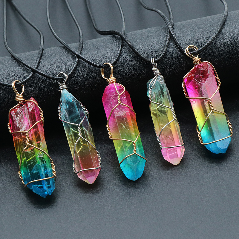 Irregular Rainbow Stone Natural Crystal Chakra Rock - Temu