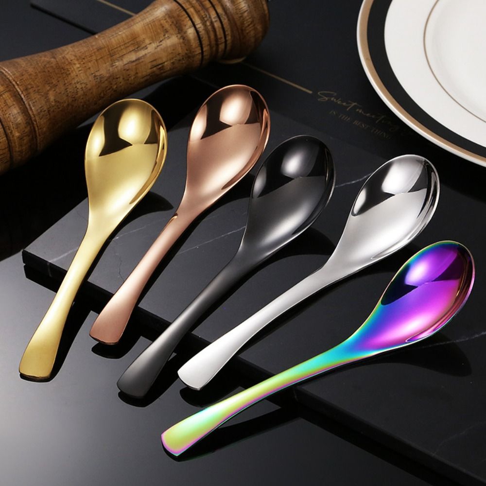 Soup Spoon Stainless Steel, 18/10 Round Tip Soup Spoon, Modern