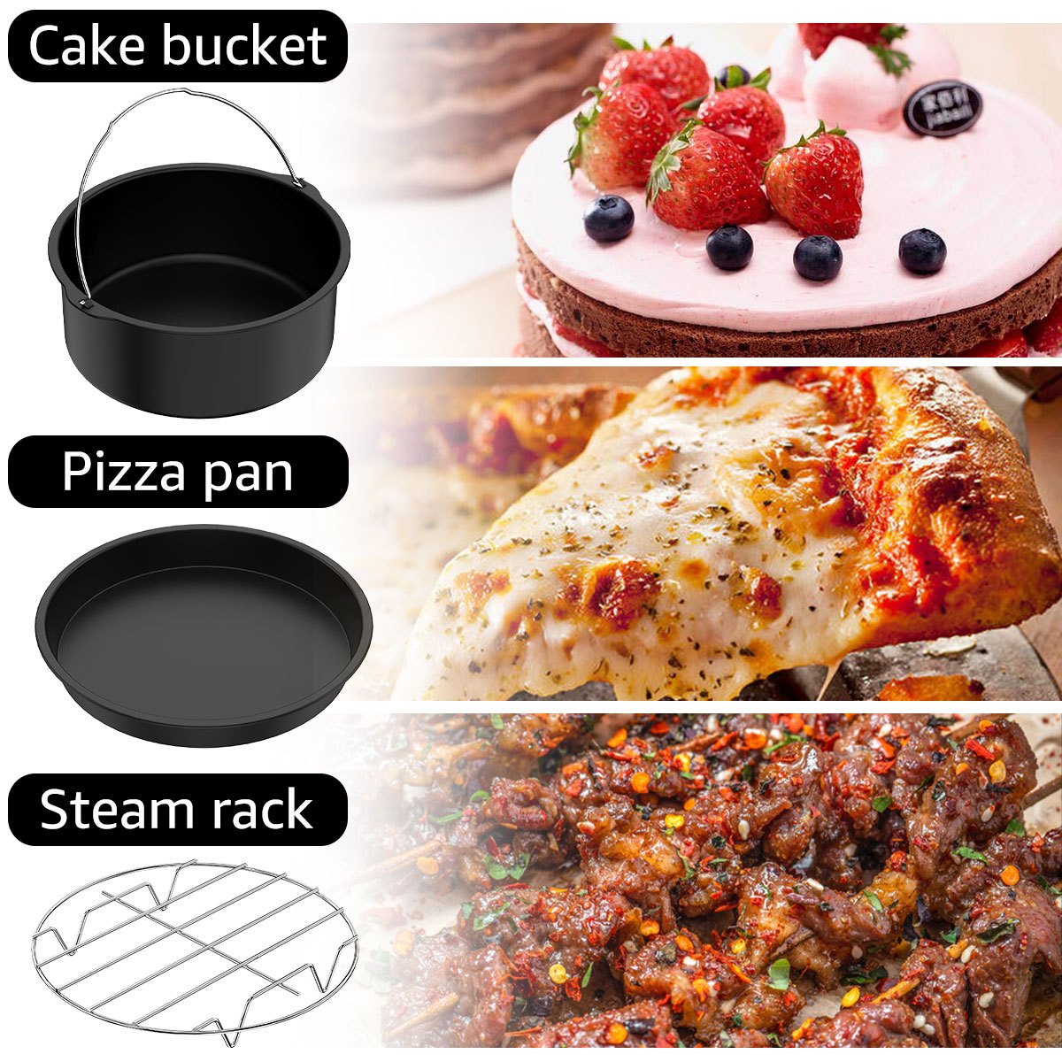 Air Fryer Round Cake Pan Carbon Steel High Temperature - Temu
