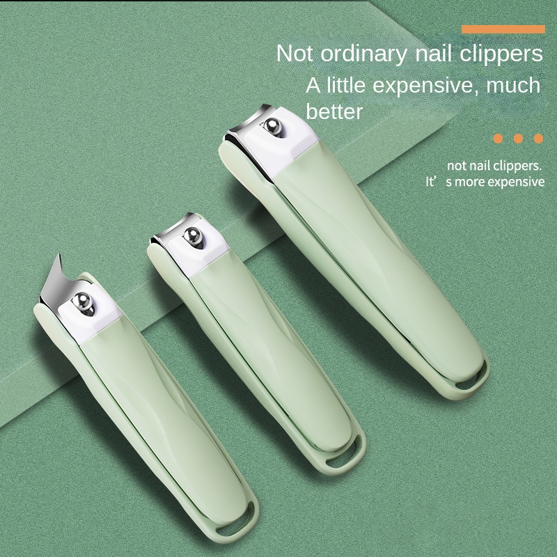 Green bell stainless steel catcher nail clippers (straight blade