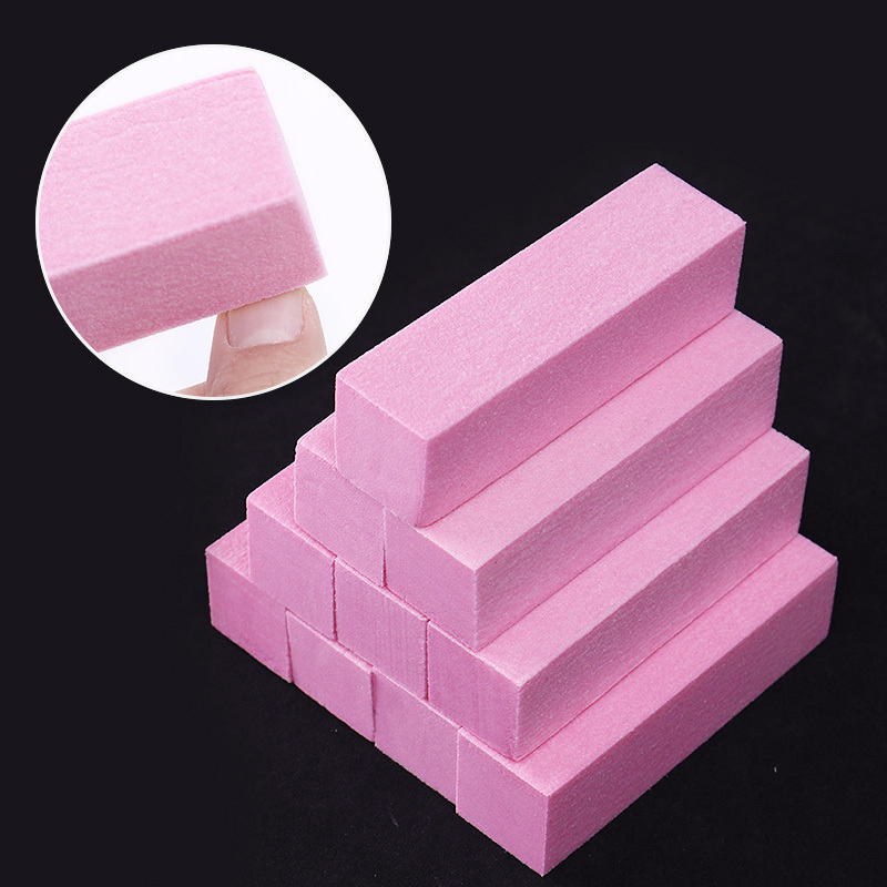 

10pcs Pink White Buffing Sanding Files Block Pedicure Manicure Care Sponge Nail Art Buffer Grinder Polishing No Hurt Nail Art Tools