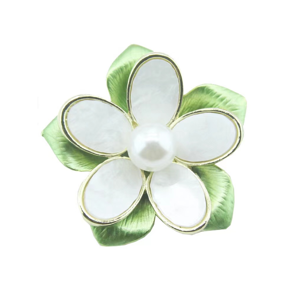 Moda Lujo Elegante Faux Pearl Flor Broches Prendedores - Temu