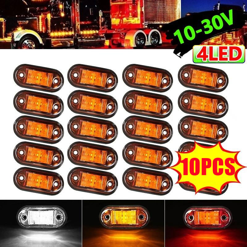 4 luces LED de marcador lateral de camión, IP65, luces indicadoras de  posición de advertencia de posición para camión, caravana, barco, marina