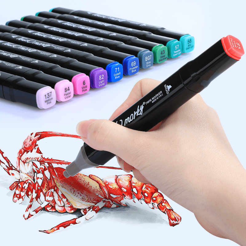Art Marker Pen Set Multi Color Alcoholic Markers Dual - Temu