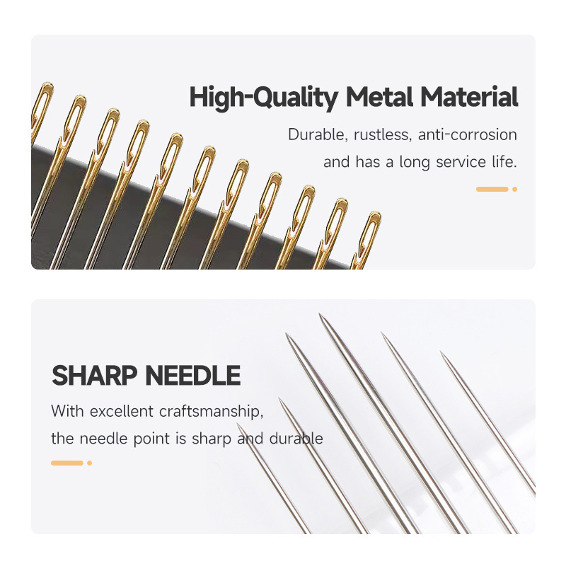 Blind Sewing Needles Elderly Big Hole Stainless Steel Needle - Temu