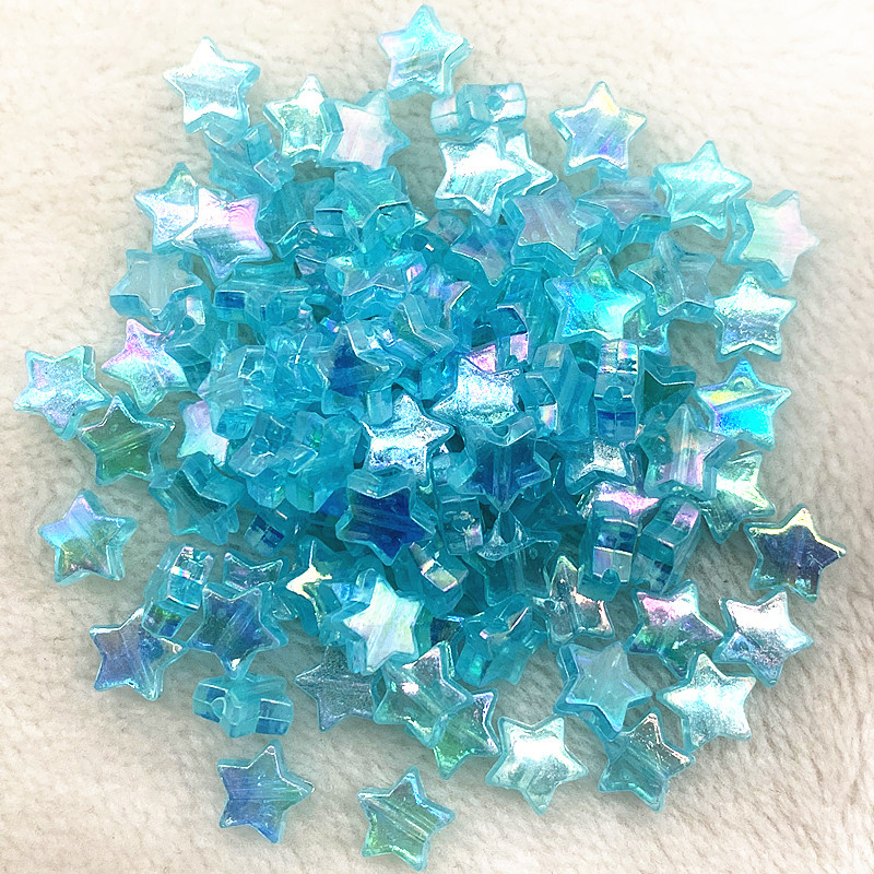 Bag Ab Color Star Shape Acrylic Beads Transparent Rainbow - Temu