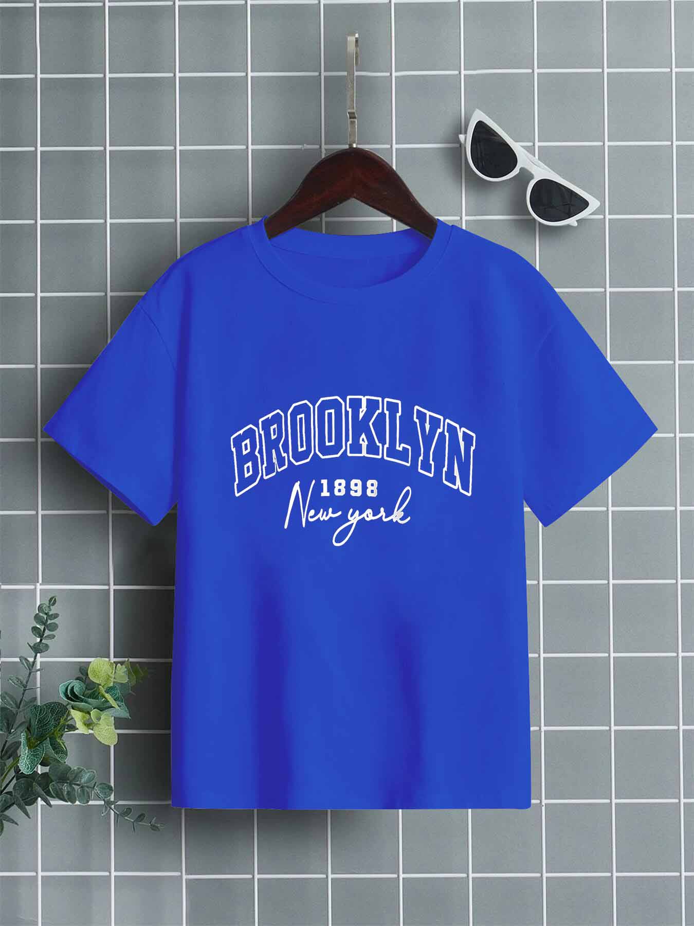 Camiseta Estampado Gráfico new York Brooklyn Niña - Temu