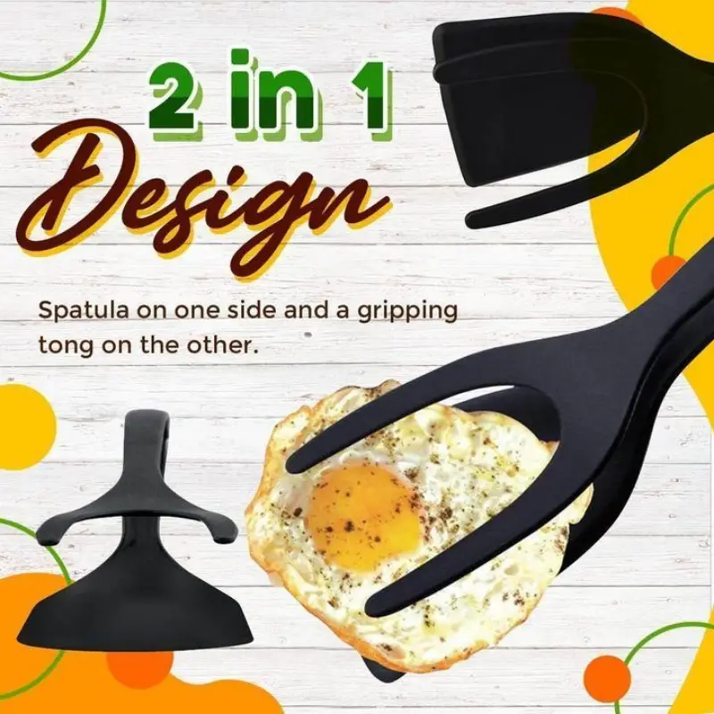 2 In 1 Tools For Frying Eggs Omelette Spatula Kitchen Silicone