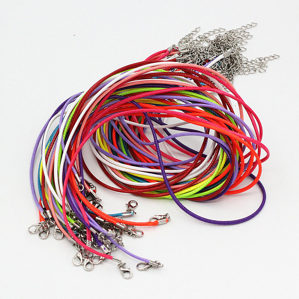 Chunky Colorful Necklace Cord Wax Wire Leather Cord Pendant Cord