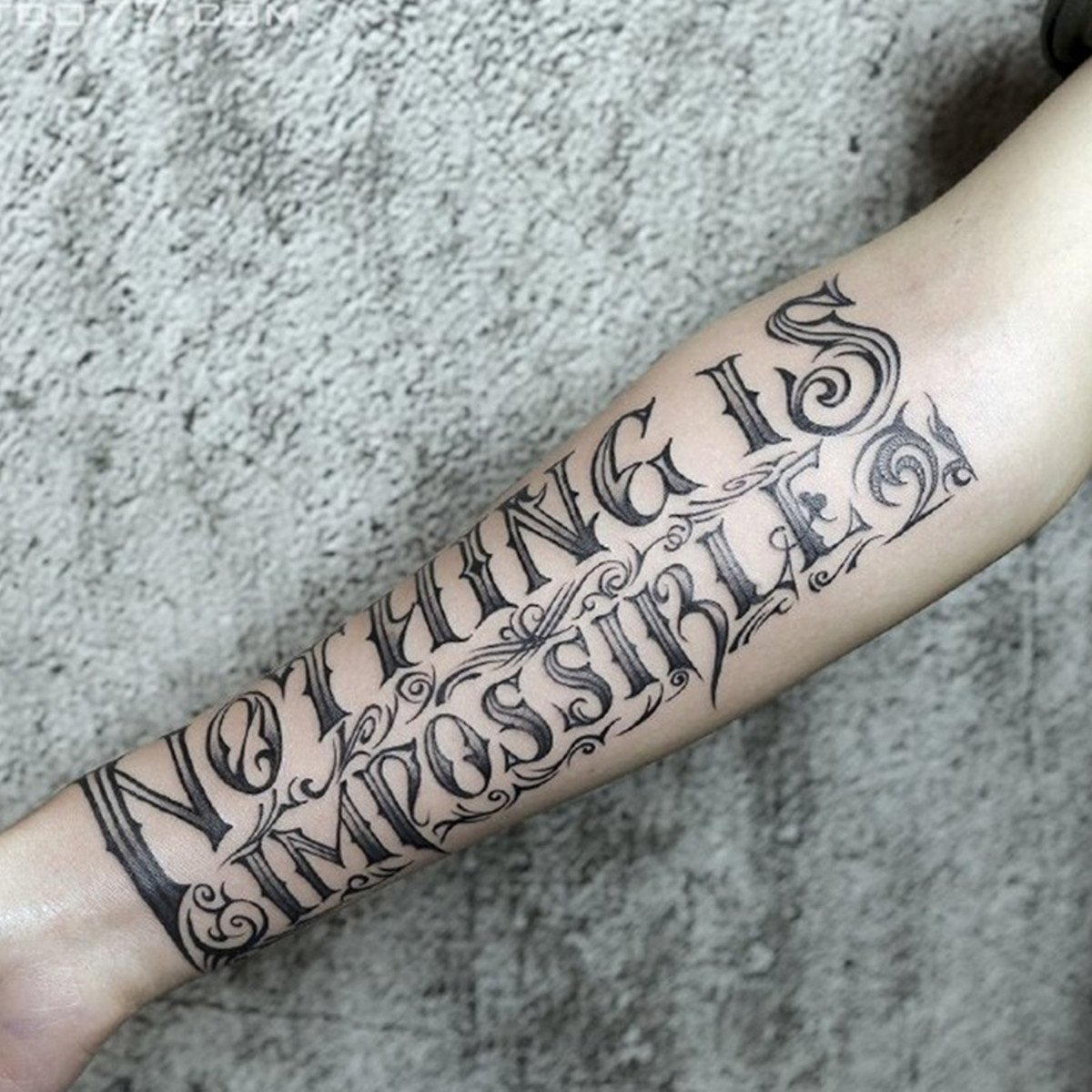 1 Sheet Waterproof Temporary Tattoo Sticker - Is Artistic Font Pattern For Women And Men