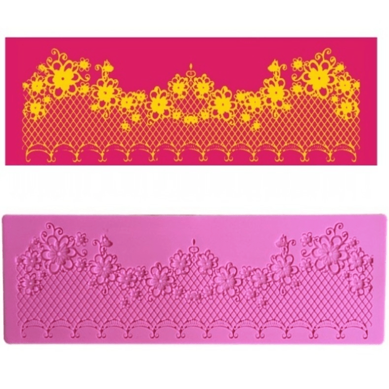 3D Hollow Leaf Fondant Lace Mold, Multi Leaves Flower Shapes Silicone Lace  Mould for Cake Decorating Molds Fondant Impression Mat for Chocolate Sugar