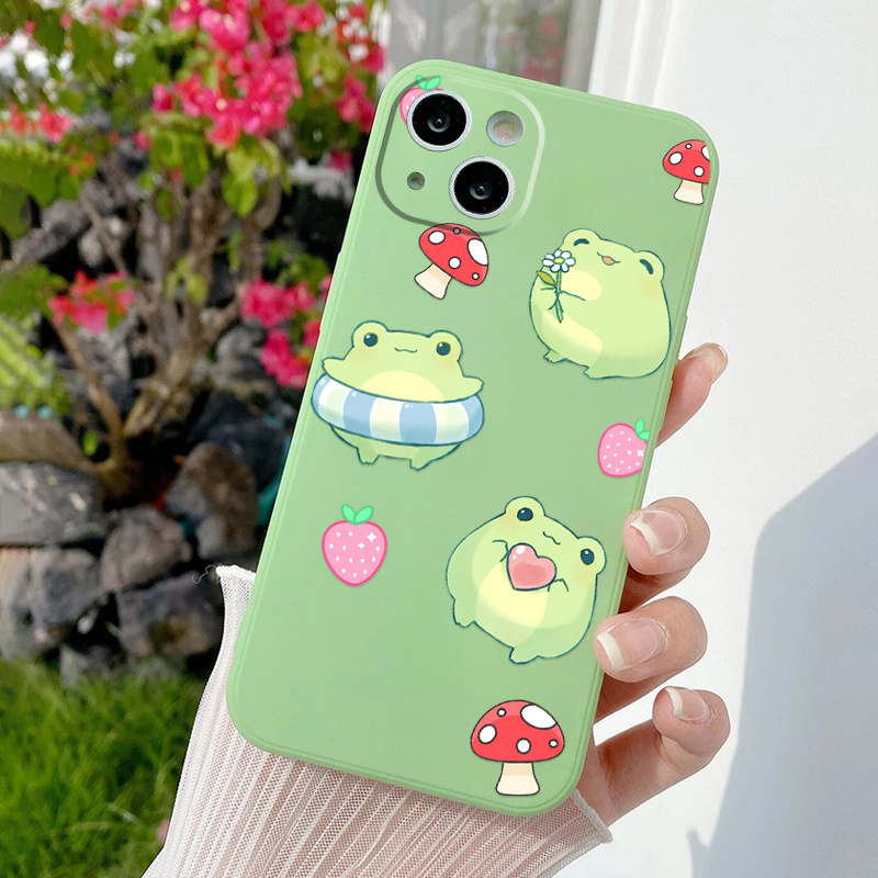 

Stylish Fat Frog And Mushroom Phone Case For Iphone 14 Pro Max/14 Pro/14 Plus/14 - Perfect Gift For Men/women/girl/boyfriend!