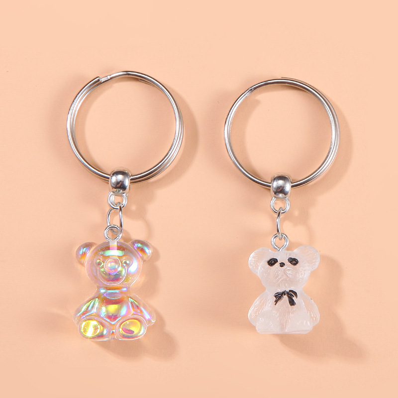 Cartoon Rhinestone Jeweled Bear Keychain Car Wallet Bag Key Ring Pendant  Girls Jewelry - Temu