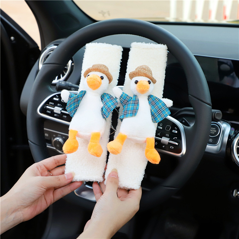 Cute Cartoon Car Seat Belt cover for Women Shoulder Pad Protection Plush  Padding