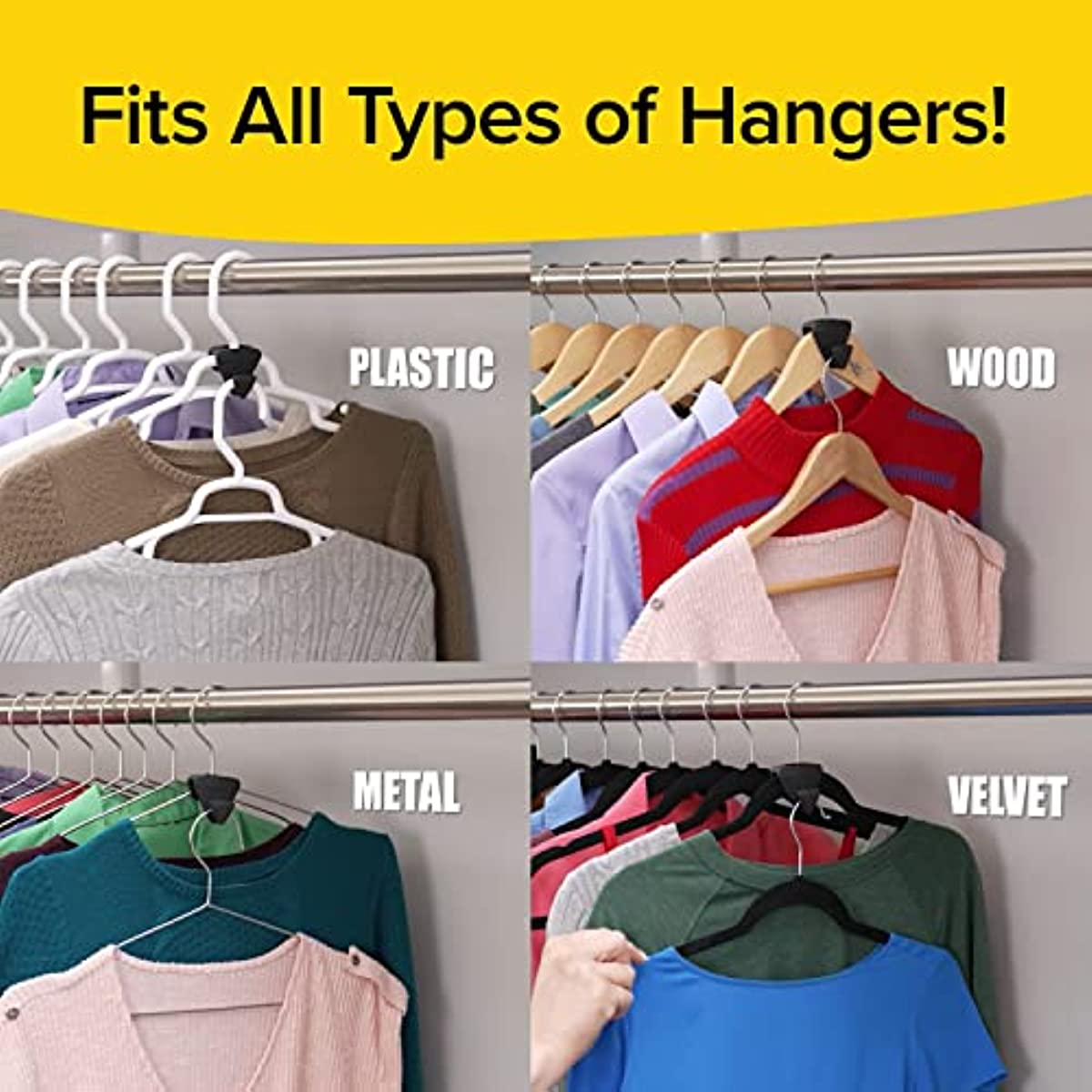 10/20Pcs Multi-function Clothes Hanger Connector Hooks Wardrobe