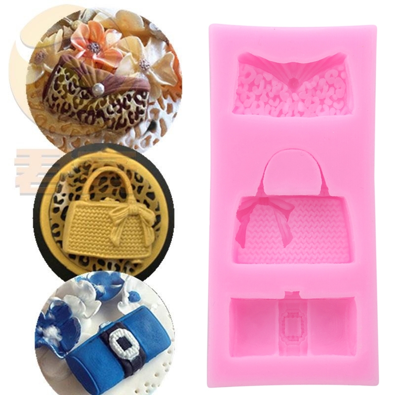 Creative 3D Lady Handbag Chocolate Mold Candy Jelly DIY Kitchen Baking Tool