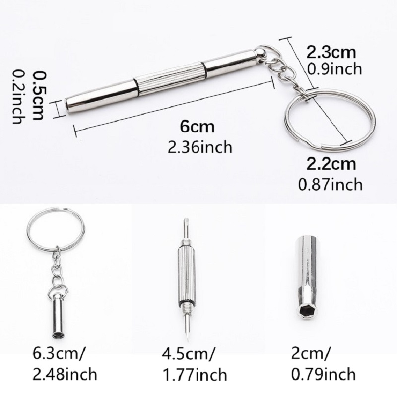  Destornillador al por mayor 5 unids 3 en 1 llavero destornillador  gafas gafas de sol reloj reparación kit herramienta : Herramientas y  Mejoras del Hogar