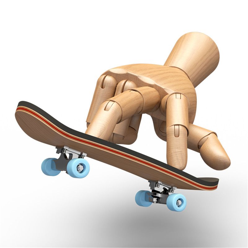 1 Juego Patineta Dedos Juguete Diapasón Madera Stents - Temu