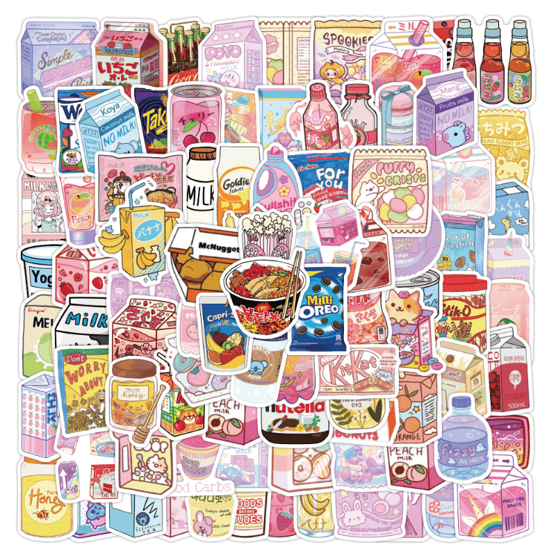  Cute Cartoon Girl Sticker Book for Journaling Scrapbook - 50  Sheets PET Stationery Kawaii Stickers for Kids DIY Diary Calendar Collage  Album Junk Journal Bullet Journals Planners