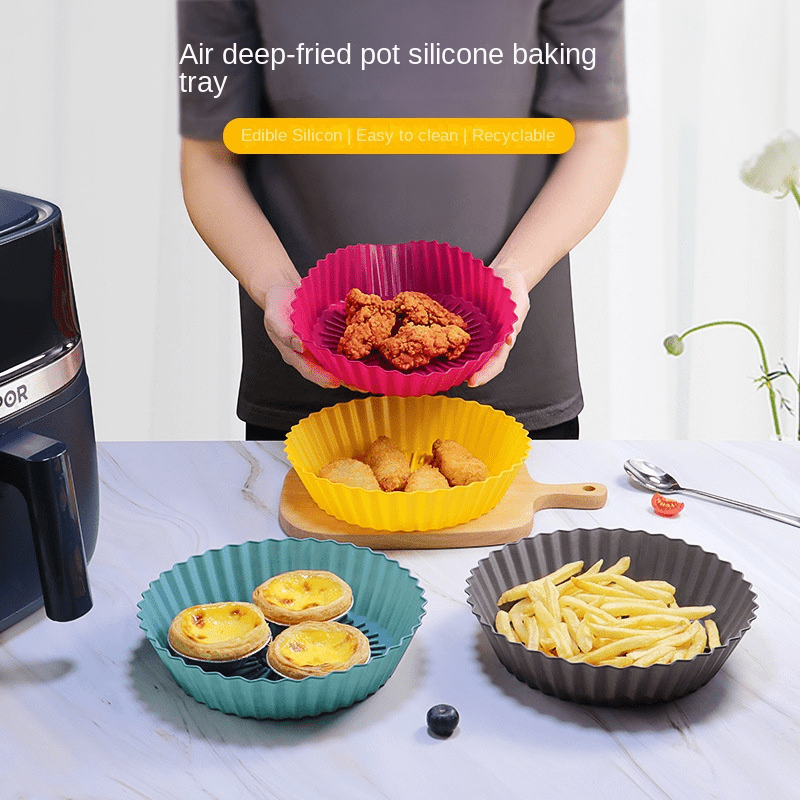 Silicone Baking Accessories, Silicone Air Frying Pan, Silicone Fryer