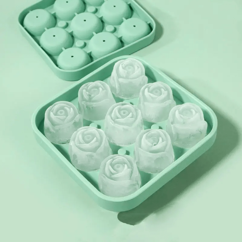 Rose Ice Cube Tray Flexible Ice Ball Mold Silicone Ice Trays - Temu