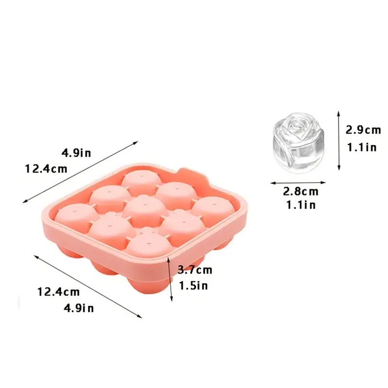 Rose Ice Cube Tray Flexible Ice Ball Mold Silicone Ice Trays - Temu