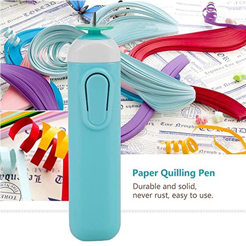 Electric Quilling Pen, Paper Rolling Slotted Electric Pen Tool(blue)