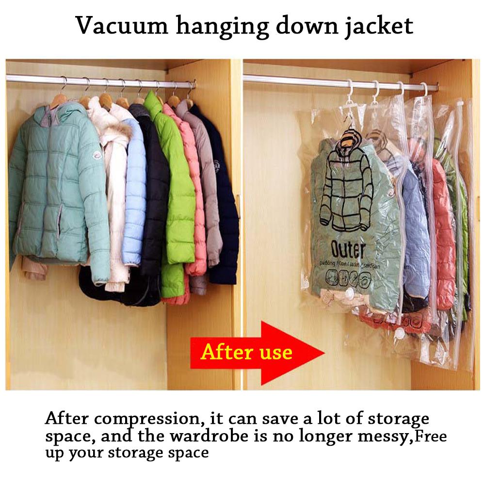  Hanging Vacuum Storage Bags Clothes Storage Bags 4 PCS