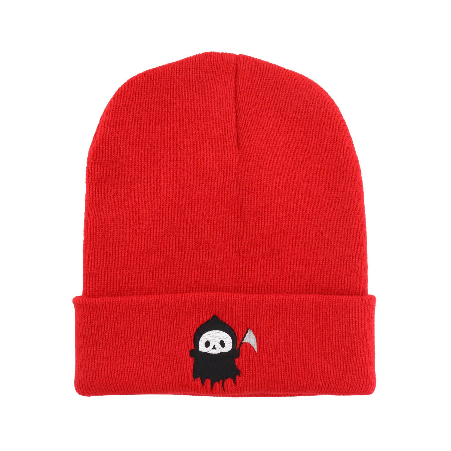 Ghost Embroidered Beanie Halloween Knitted Hat Hip Hop Warm Skull Cap