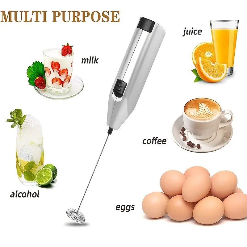 Electric Milk Frothers Handheld Household Kitchen Egg - Temu