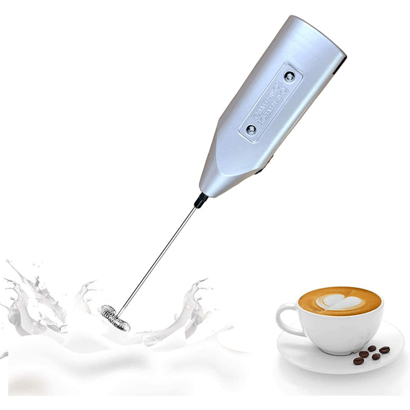 1pc Stainless Steel Mini Electric Coffee Stirrer, Handheld Egg