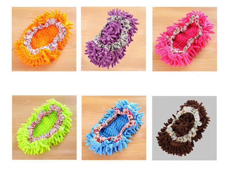 2pcs Micro Fiber Cleaning Slippers Multifunction Floor Dust Cleaning Shoes Lazy Mopping Home Floor Cleaning