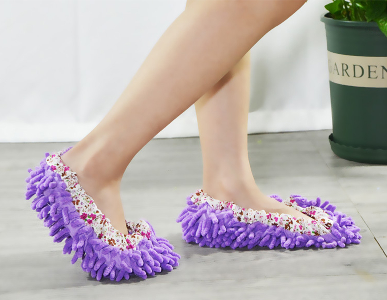 2pcs Micro Fiber Cleaning Slippers Multifunction Floor Dust Cleaning Shoes Lazy Mopping Home Floor Cleaning
