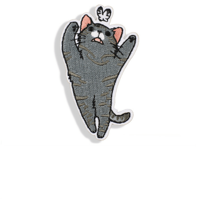 Cartoon Cat Patches Embroidery Applique Iron On Heat Patches - Temu